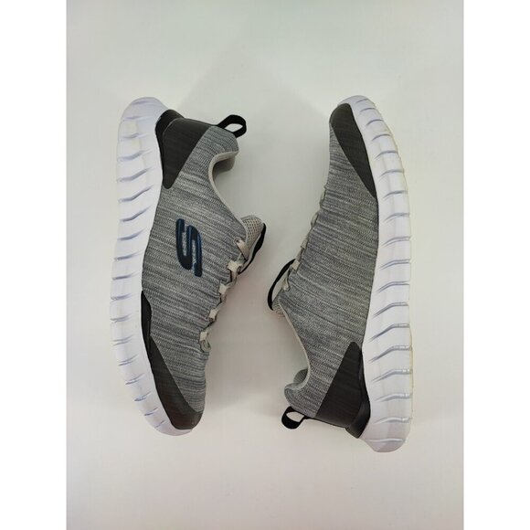 Skechers Men's Air Cooled Memory Foam Gray Shoes Size 10.5 US - Picture 5 of 10